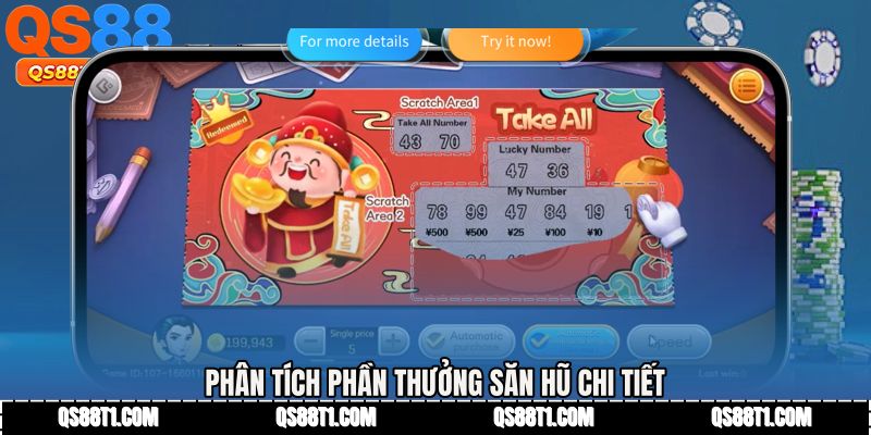 Phân tích phần thưởng săn hũ chi tiết